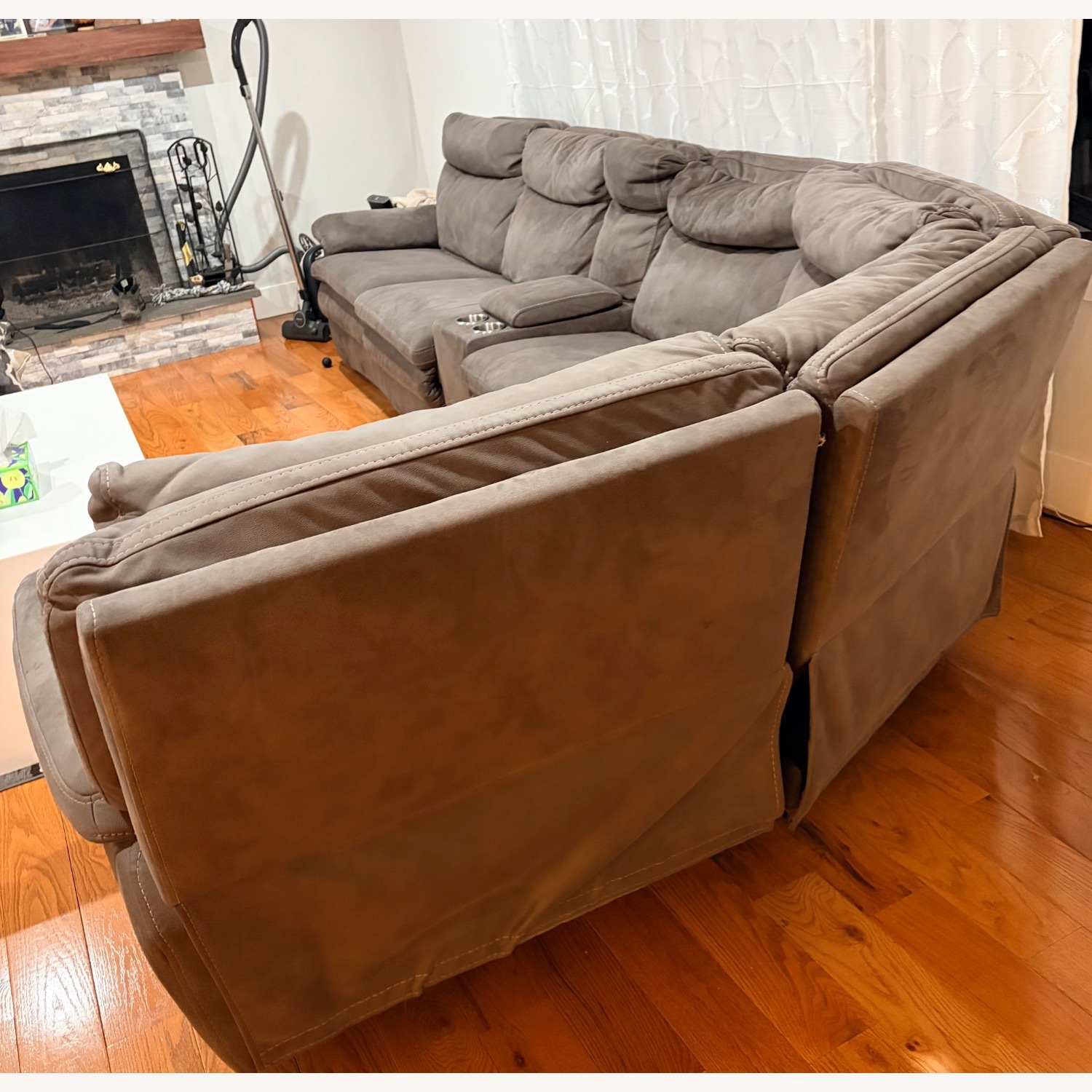 Dark Gray Velvet 3+ Piece Sectional - image-2