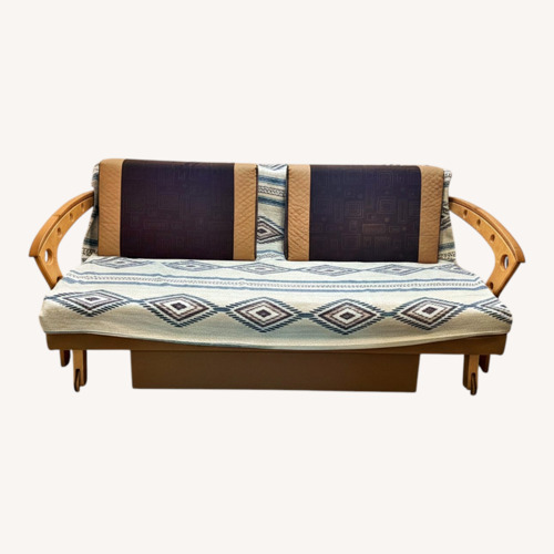 Used Vintage/Antique Finds Natural Fabric Futon for sale on AptDeco