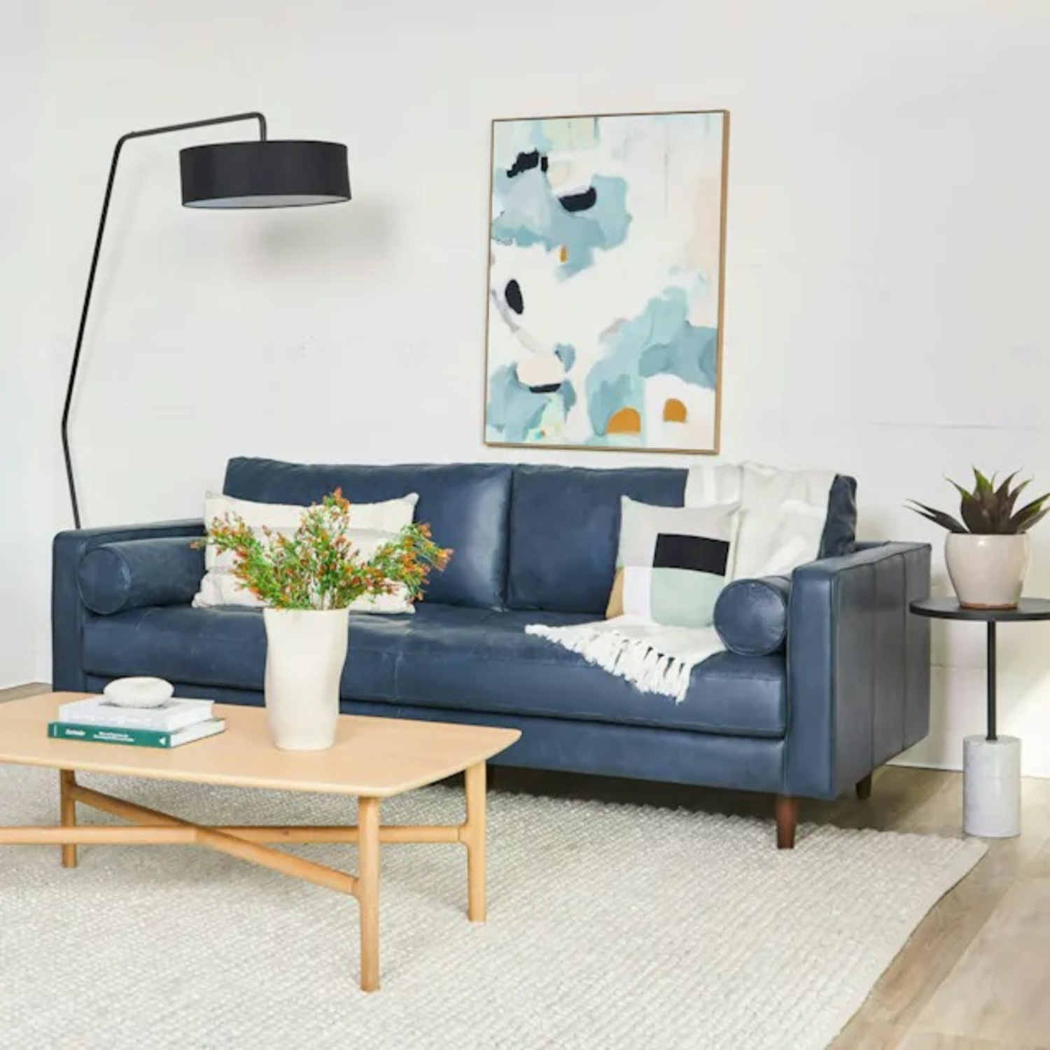 Article Sven Blue Fabric 3+ Seater Sofa - image-3