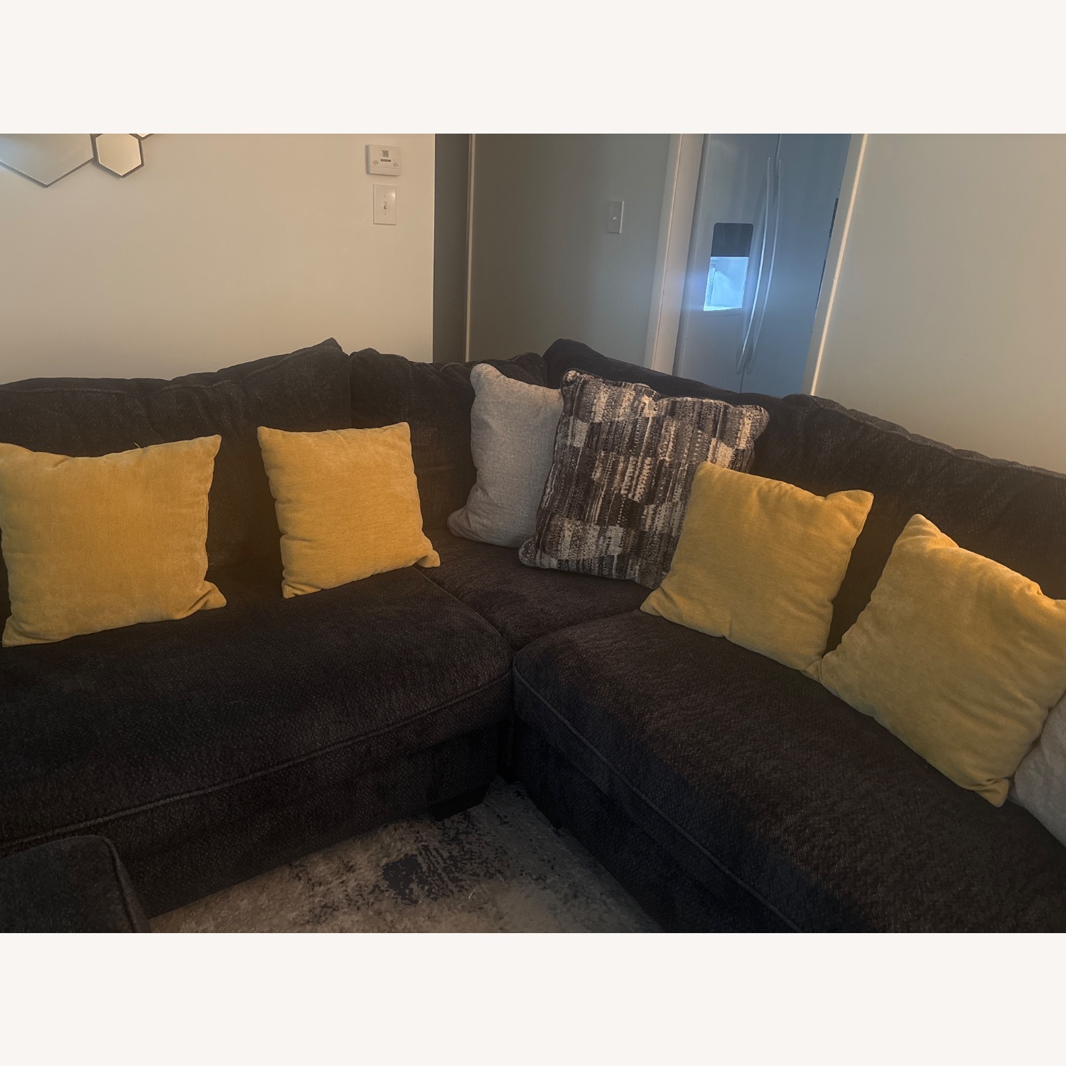 Ashley Furniture Blue Fabric 3+ Piece Sectional - image-2