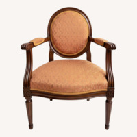 Vintage Louis XV Style Oval Back Armchair