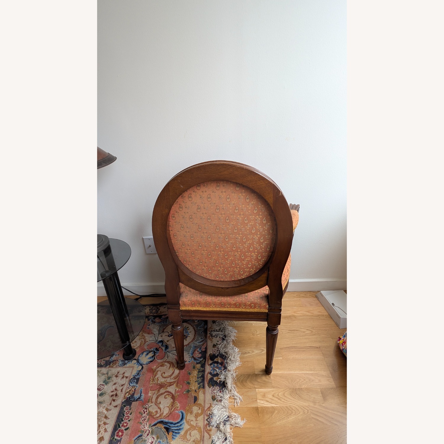 Vintage Louis XV Style Oval Back Armchair - image-4