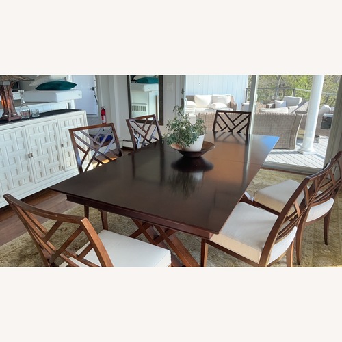 Used Stanley Contiuum Dark Brown Wood Dining Sets for sale on AptDeco