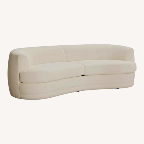 Used Macy's White Fabric 3 Seater Sofa for sale on AptDeco