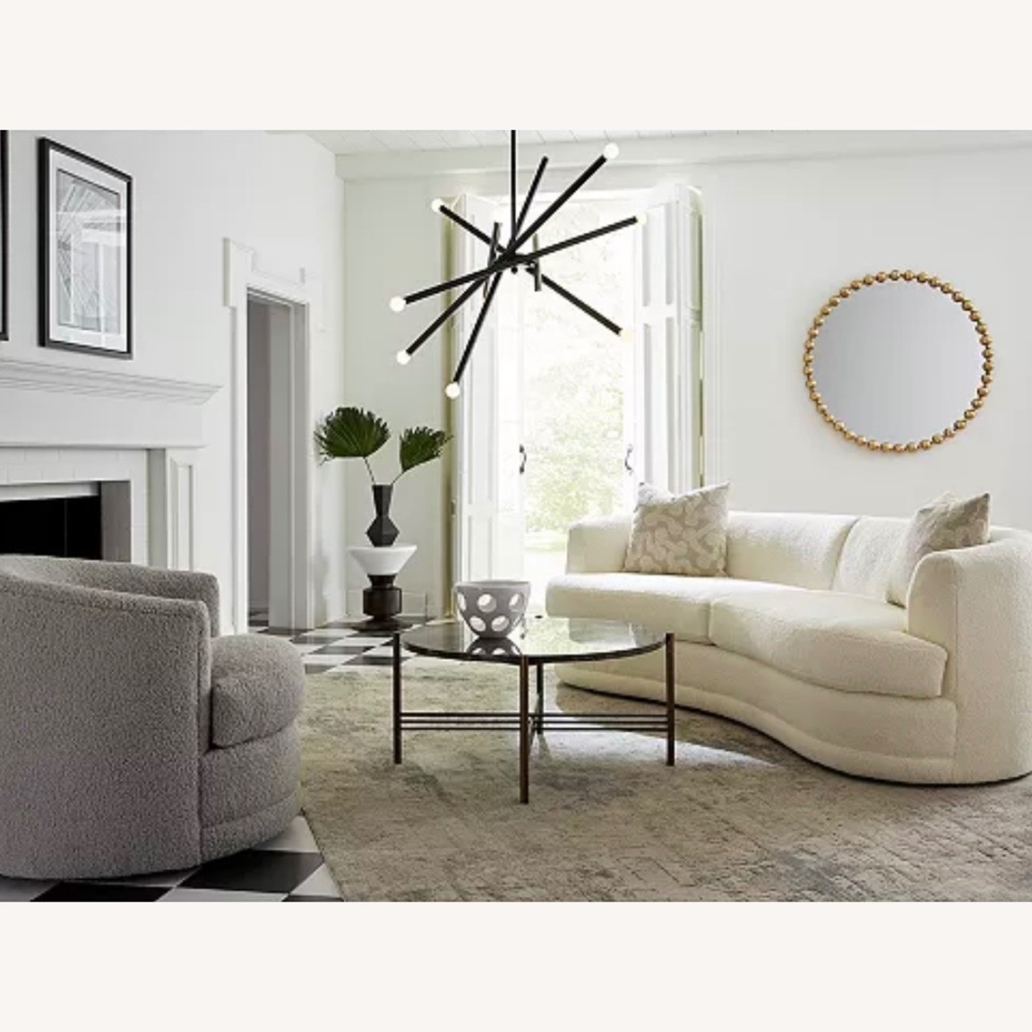 Macy's White Fabric 3 Seater Sofa - image-6