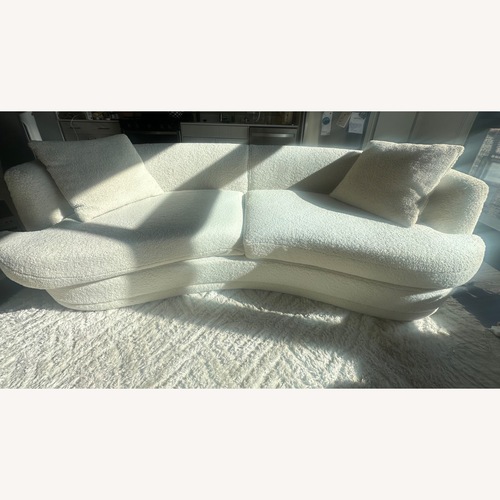 Used Macy's White Fabric 3 Seater Sofa for sale on AptDeco