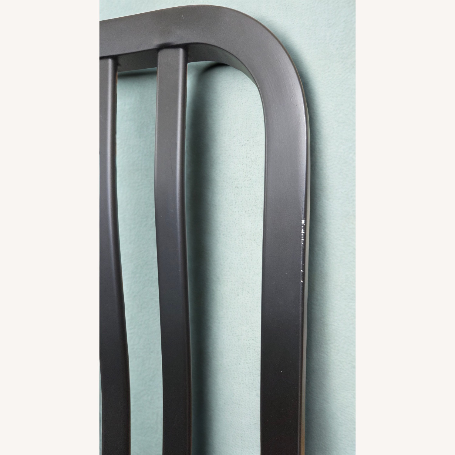 Crate & Barrel Black Aluminum Delta Matte Dining Chairs, Set of 6 - image-4