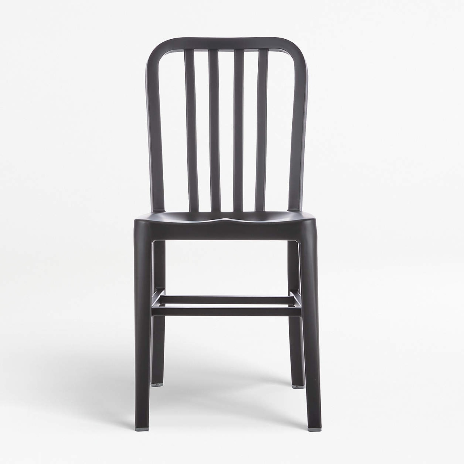 Crate & Barrel Black Aluminum Delta Matte Dining Chairs, Set of 6 - image-6