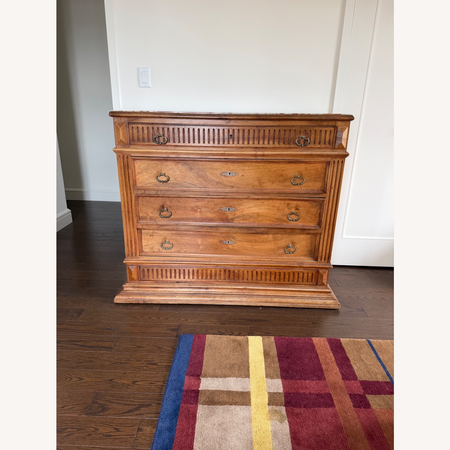 Vintage/Antique Wood & Marble Dresser - image-1