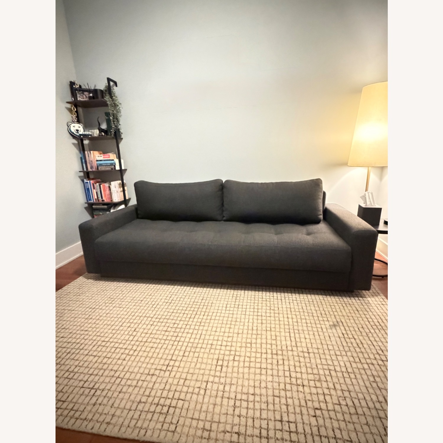 CB2 Claremont Dark Grey Sleeper Sofa Queen - image-1