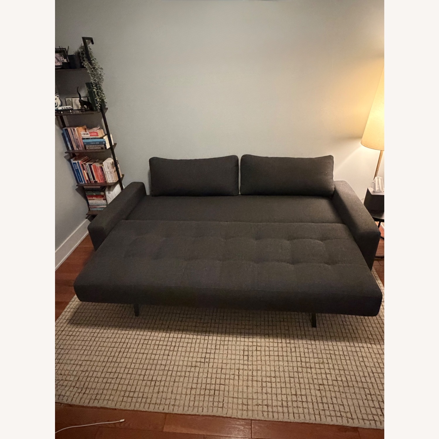 CB2 Claremont Dark Grey Sleeper Sofa Queen - image-6