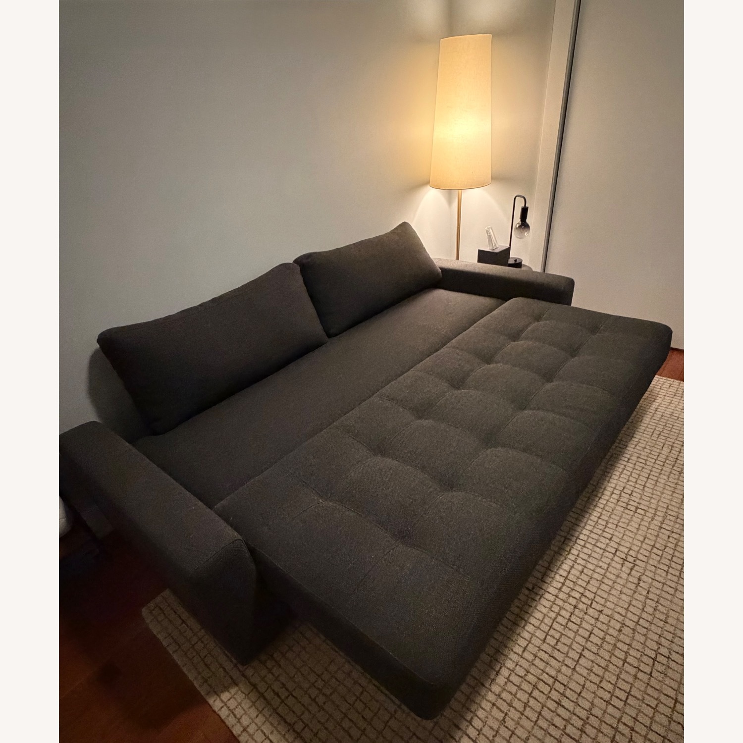 CB2 Claremont Dark Grey Sleeper Sofa Queen - image-7