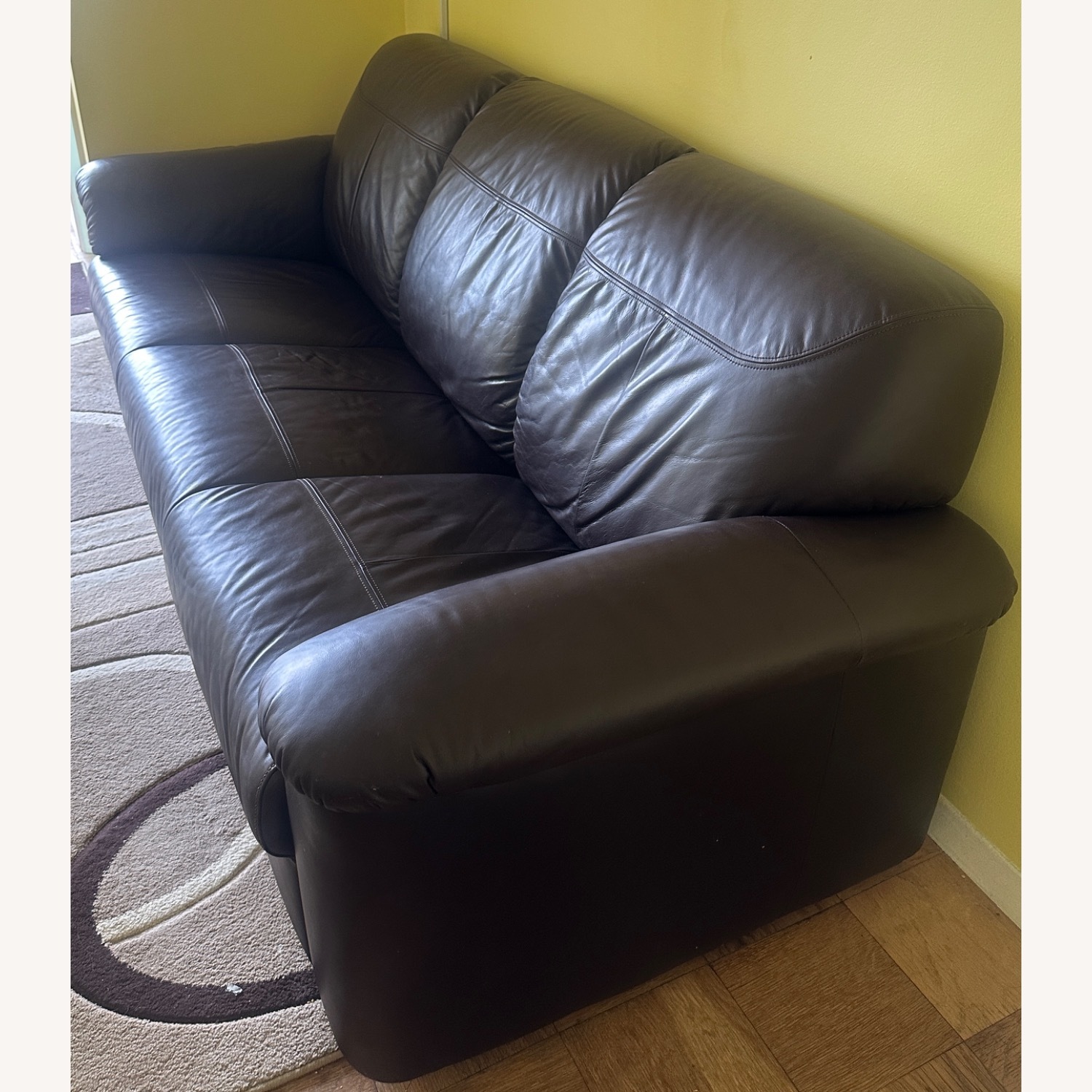 IKEA TIMSFORS Dark Brown Leather 3+ Seater Sofa - image-2