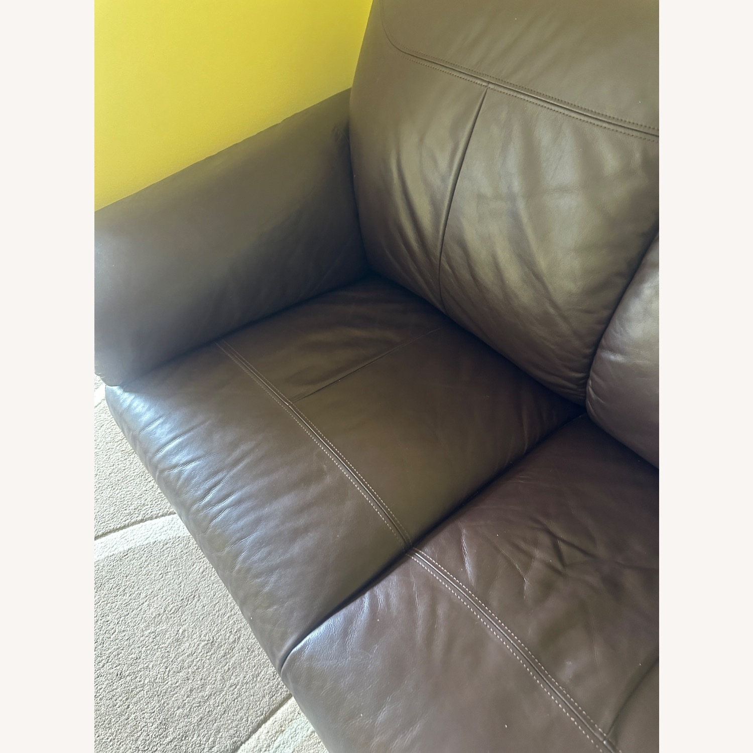 IKEA TIMSFORS Dark Brown Leather 3+ Seater Sofa - image-5