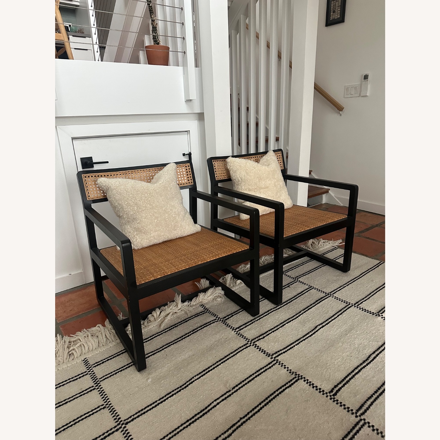 Lula Black Accent Cane Chairs - image-3