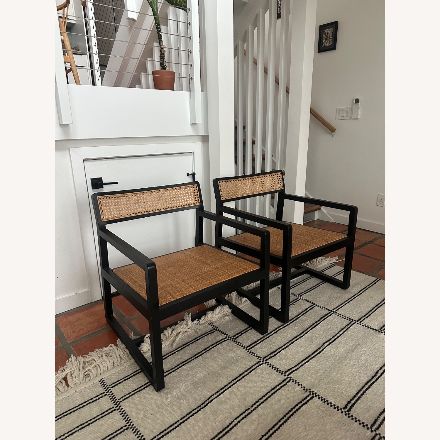 Lula Black Accent Cane Chairs - image-1
