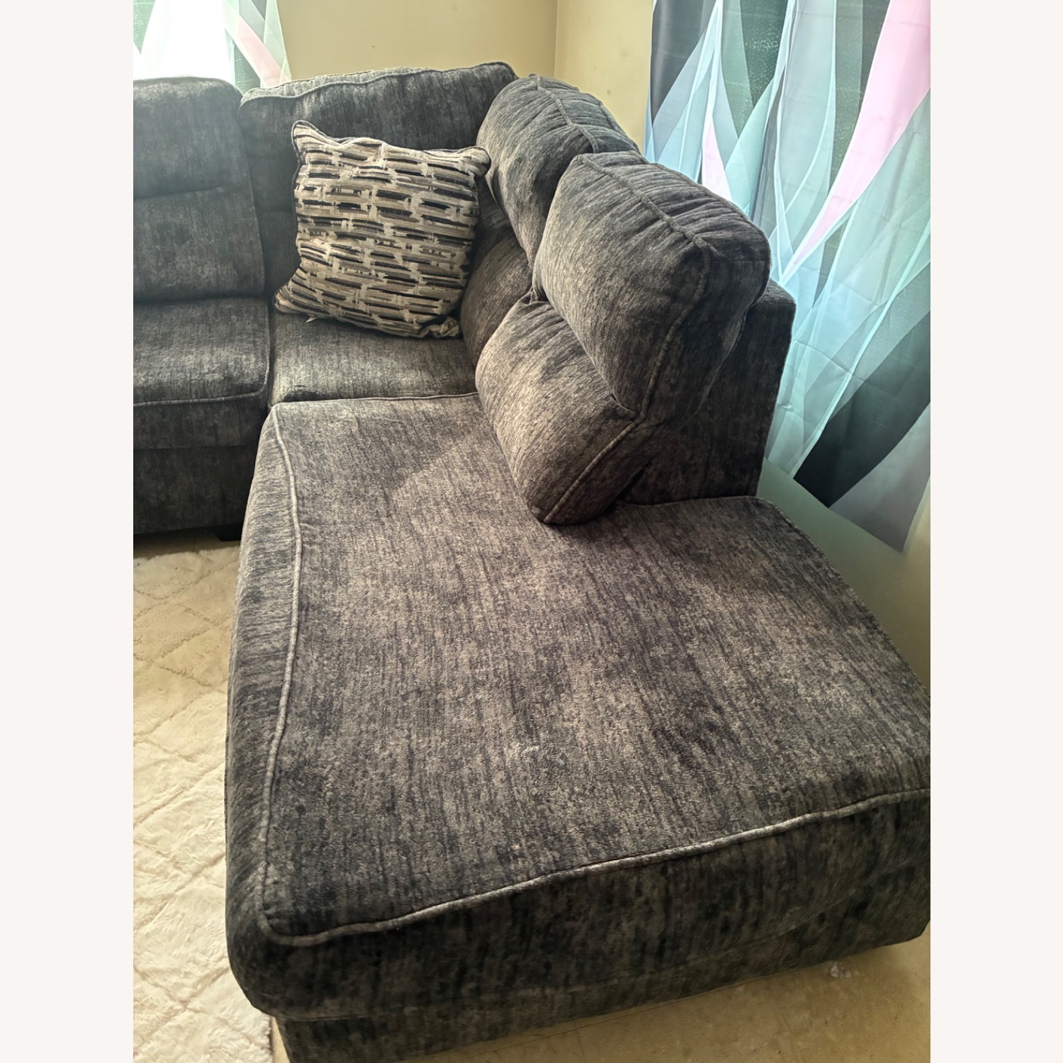 Better Homes and Garden Dark Gray Sectional Couch - image-2