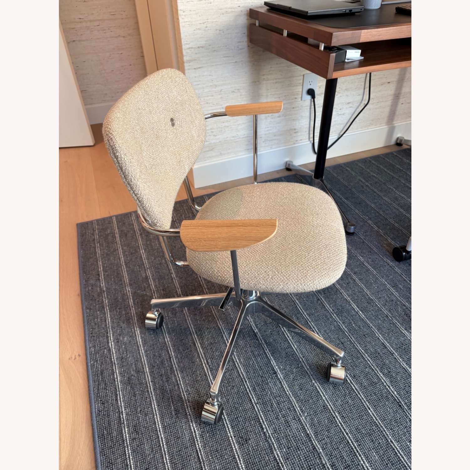 Audo Copenhagen Natural Fabric Office Chair - image-7