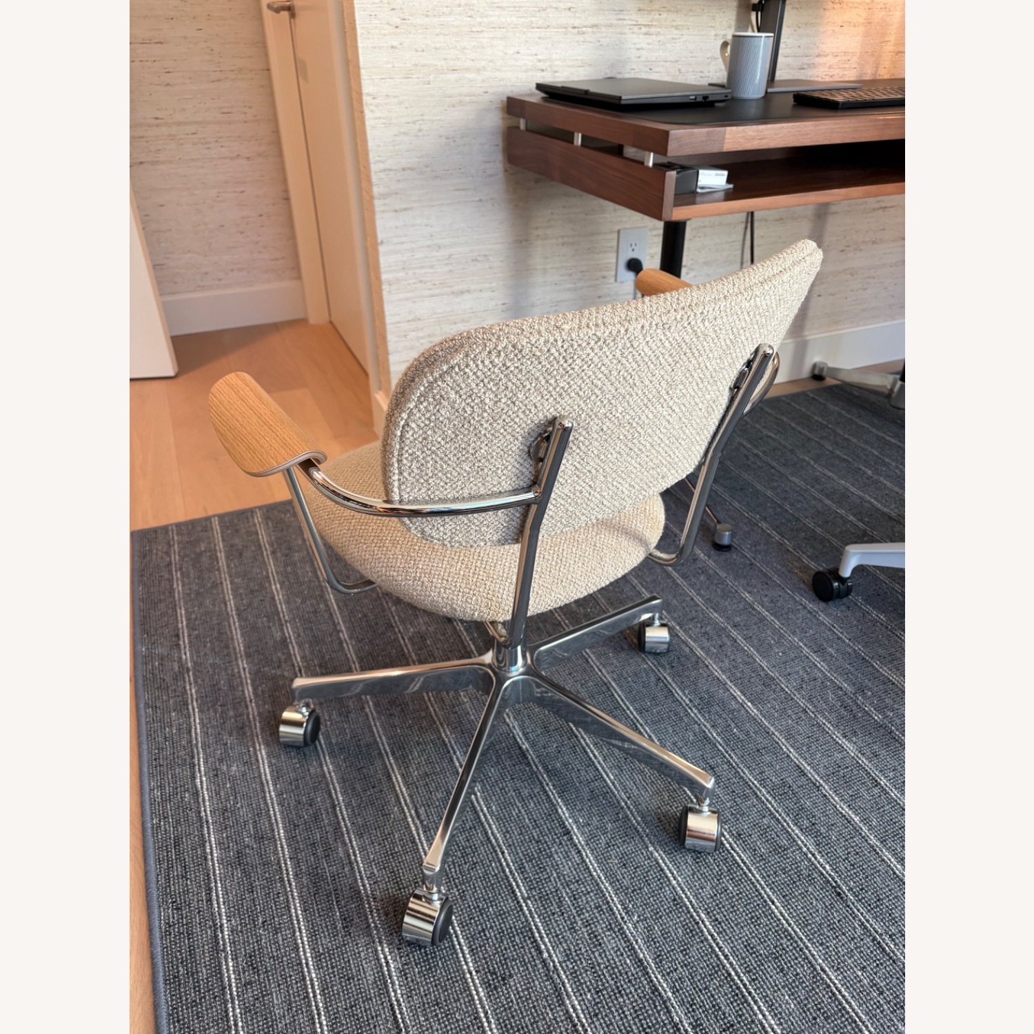 Audo Copenhagen Natural Fabric Office Chair - image-5