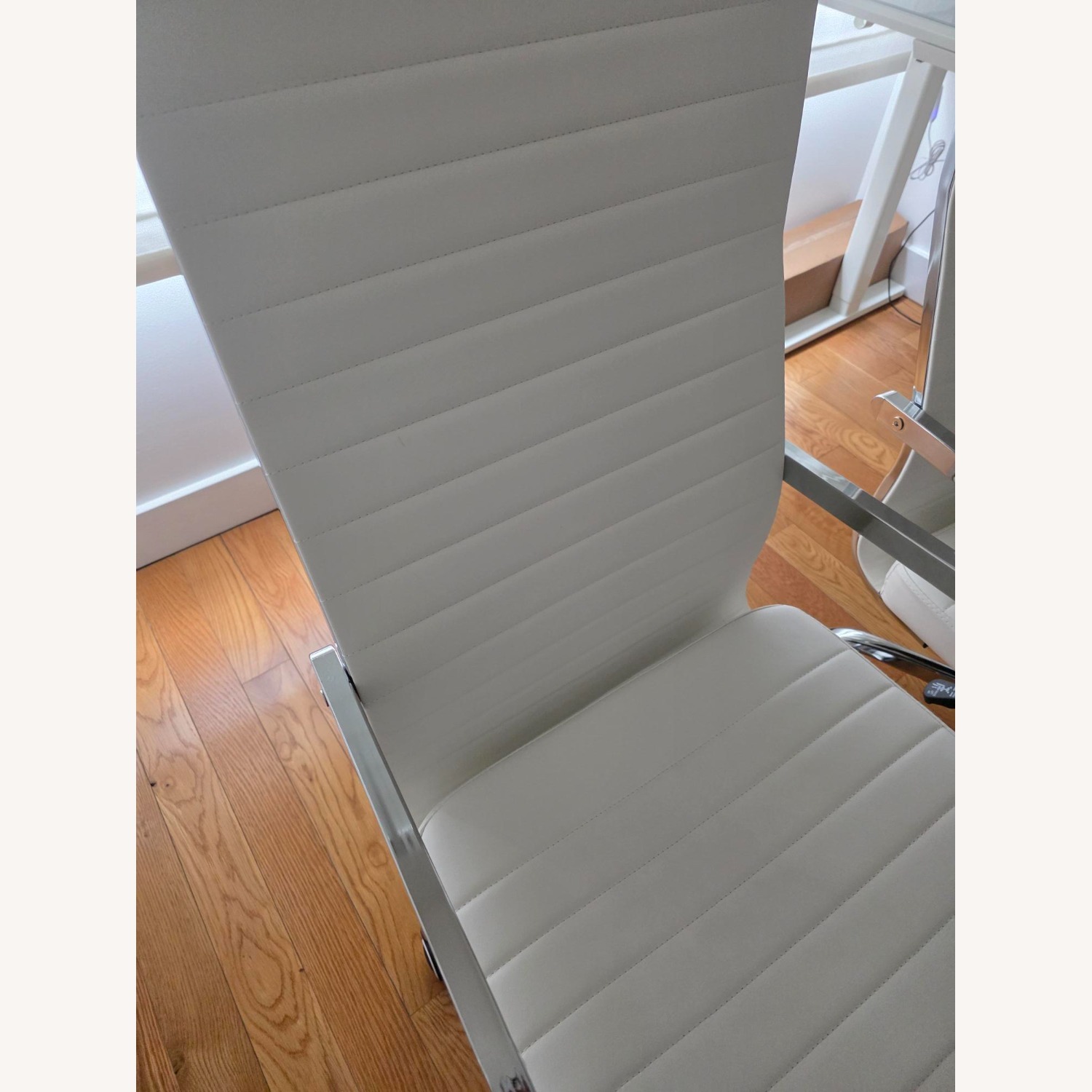 Modway Finesse White Leather Office Chairs - image-2