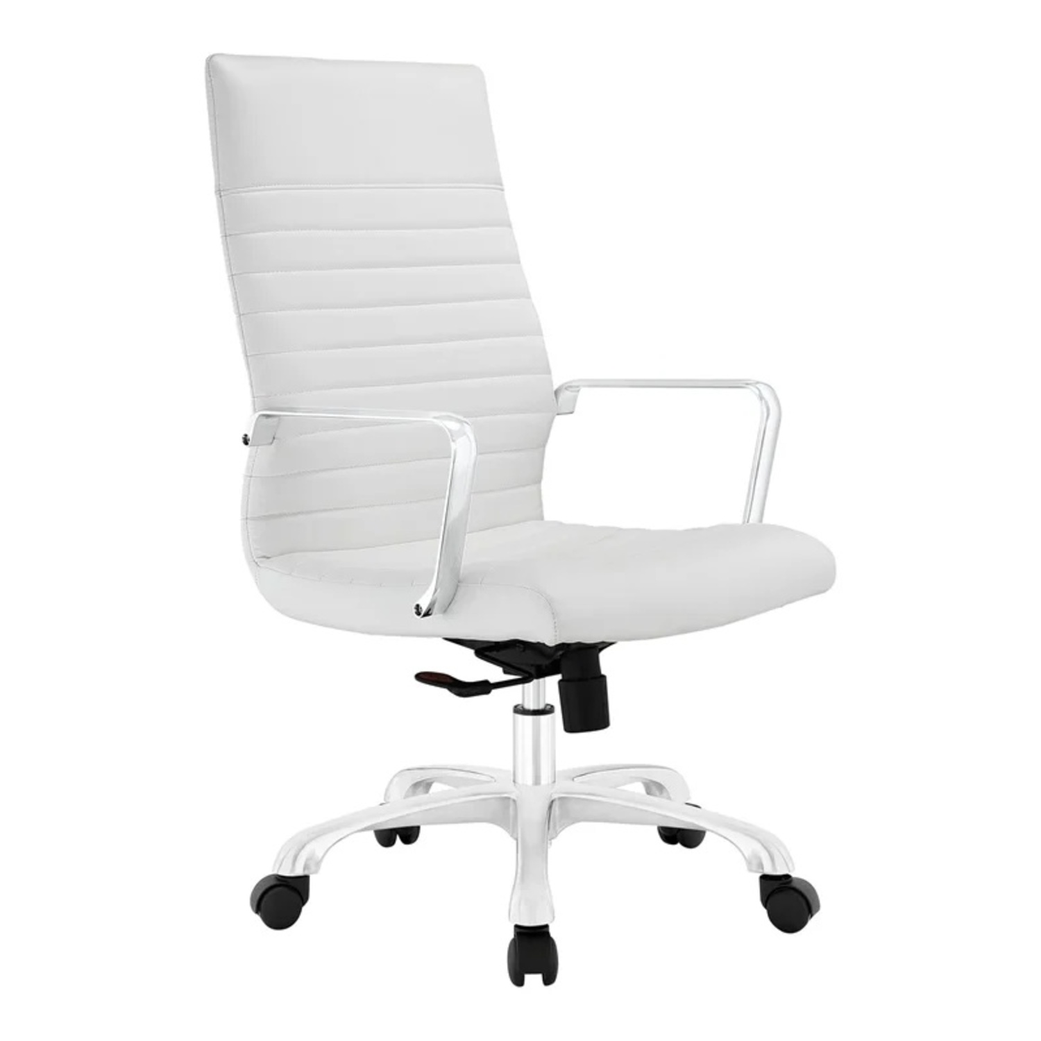 Modway Finesse White Leather Office Chairs - image-4