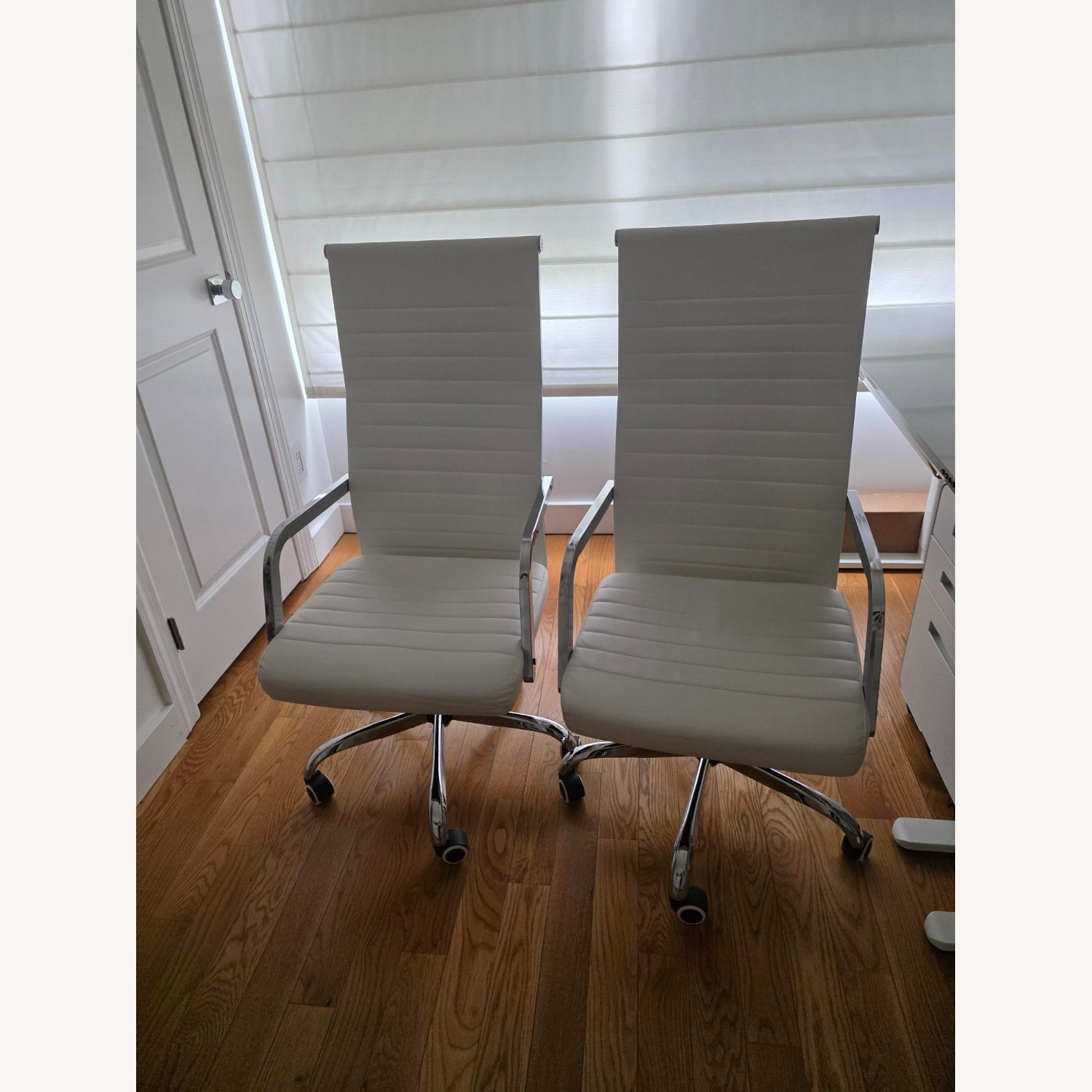 Modway Finesse White Leather Office Chairs - image-1