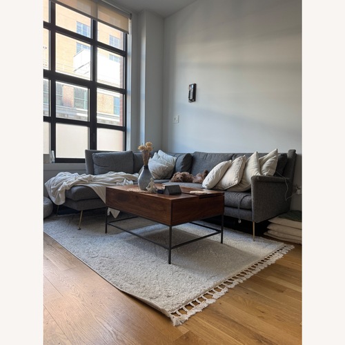 Used West Elm Carlo Light Gray 2 Piece Sectional for sale on AptDeco
