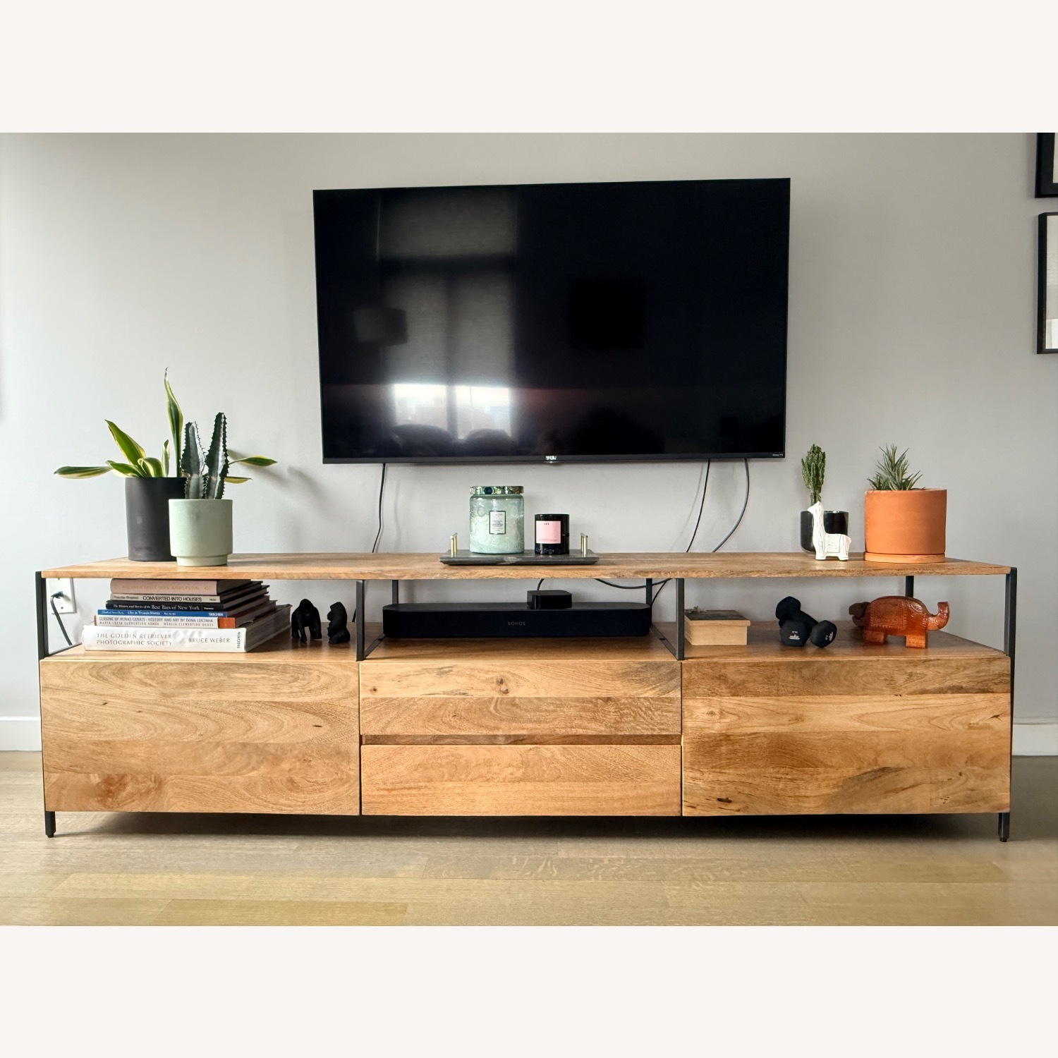 West Elm Industrial Storage Wood Media Storage - image-9
