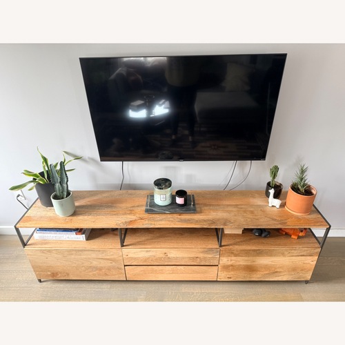 Used West Elm Industrial Storage Wood Media Storage for sale on AptDeco