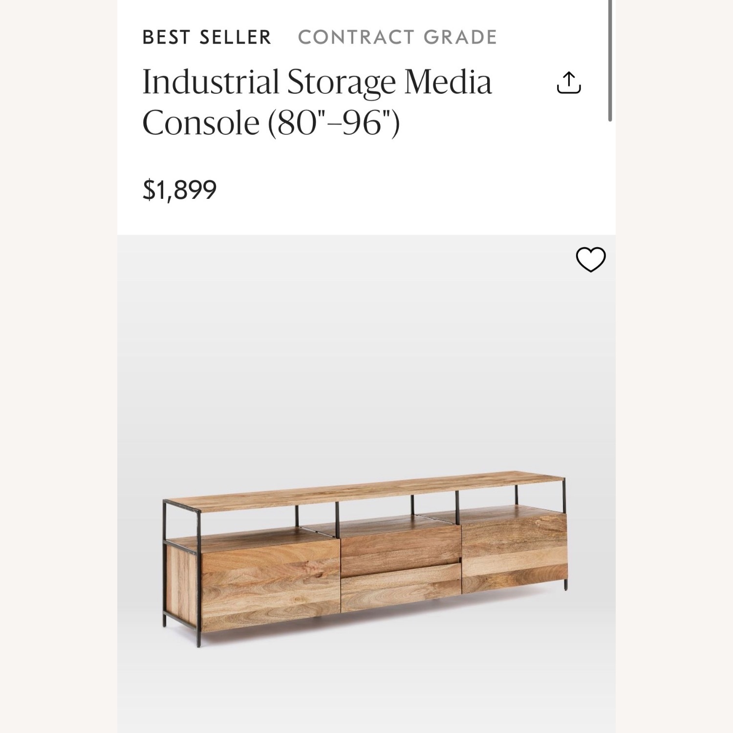 West Elm Industrial Storage Wood Media Storage - image-6