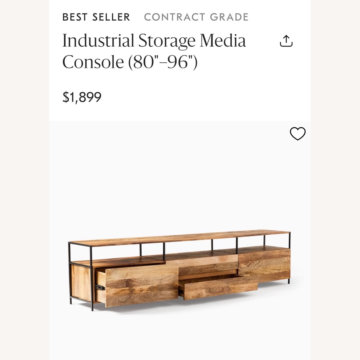 West Elm Industrial Storage Wood Media Storage - image-8