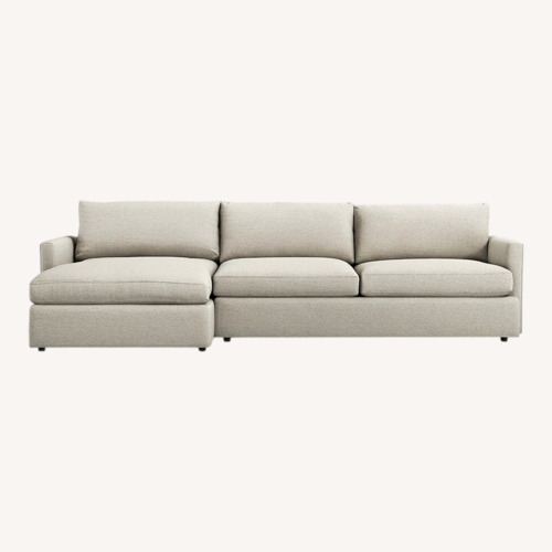 Used Crate & Barrel Lounge Light Gray 2 Piece Sectional for sale on AptDeco