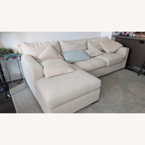 Used Crate & Barrel Lounge Light Gray 2 Piece Sectional for sale on AptDeco
