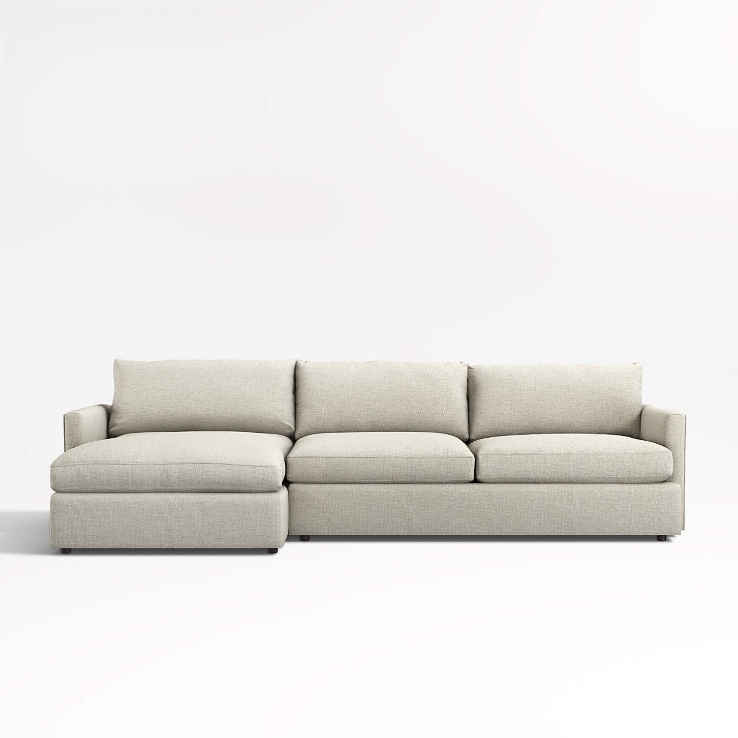 Crate & Barrel Lounge Light Gray 2 Piece Sectional - image-4