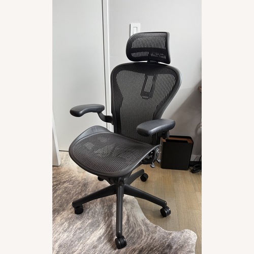 Used Herman Miller Aeron Chair with Headrest  for sale on AptDeco
