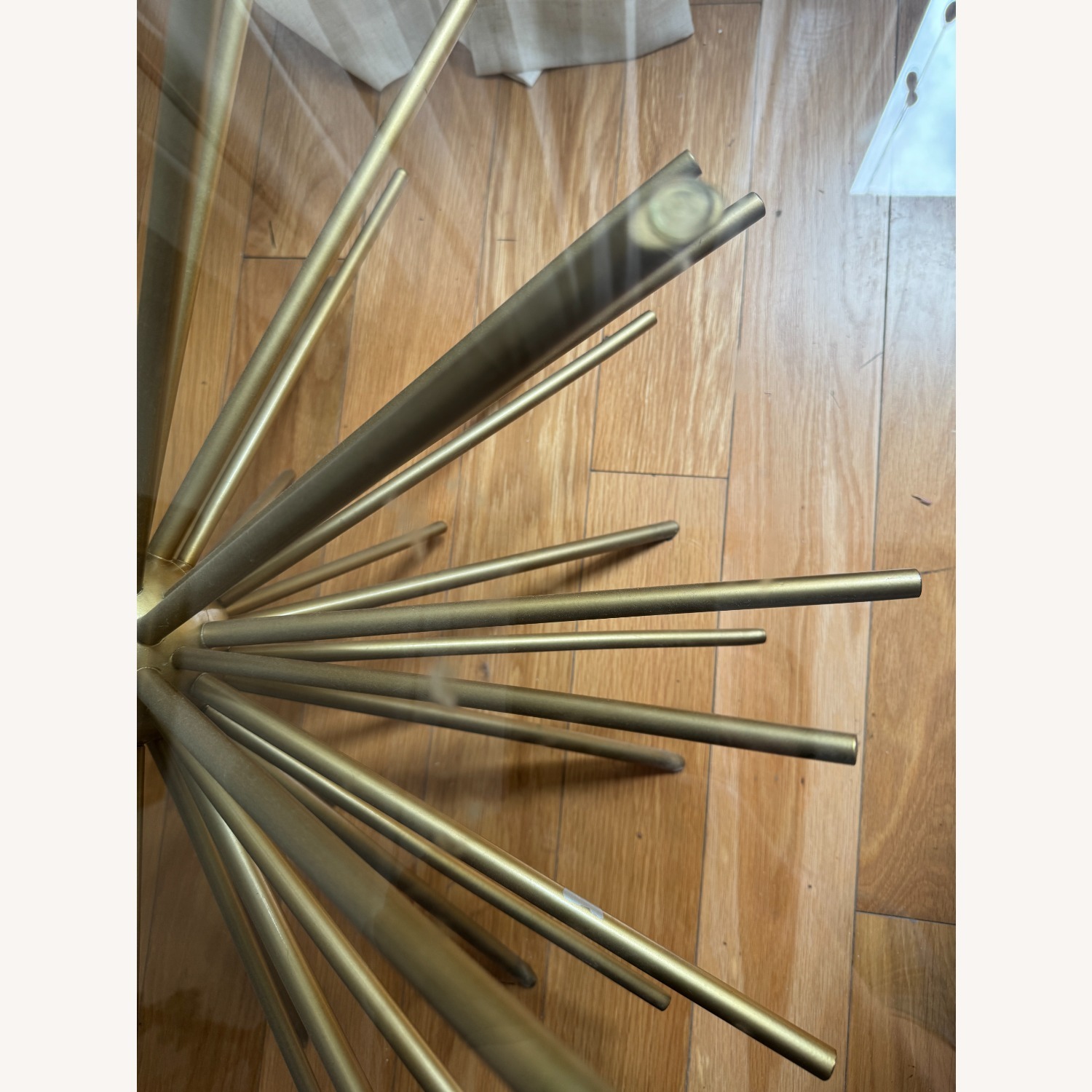 West Elm Gold Glass Coffee Table - image-5