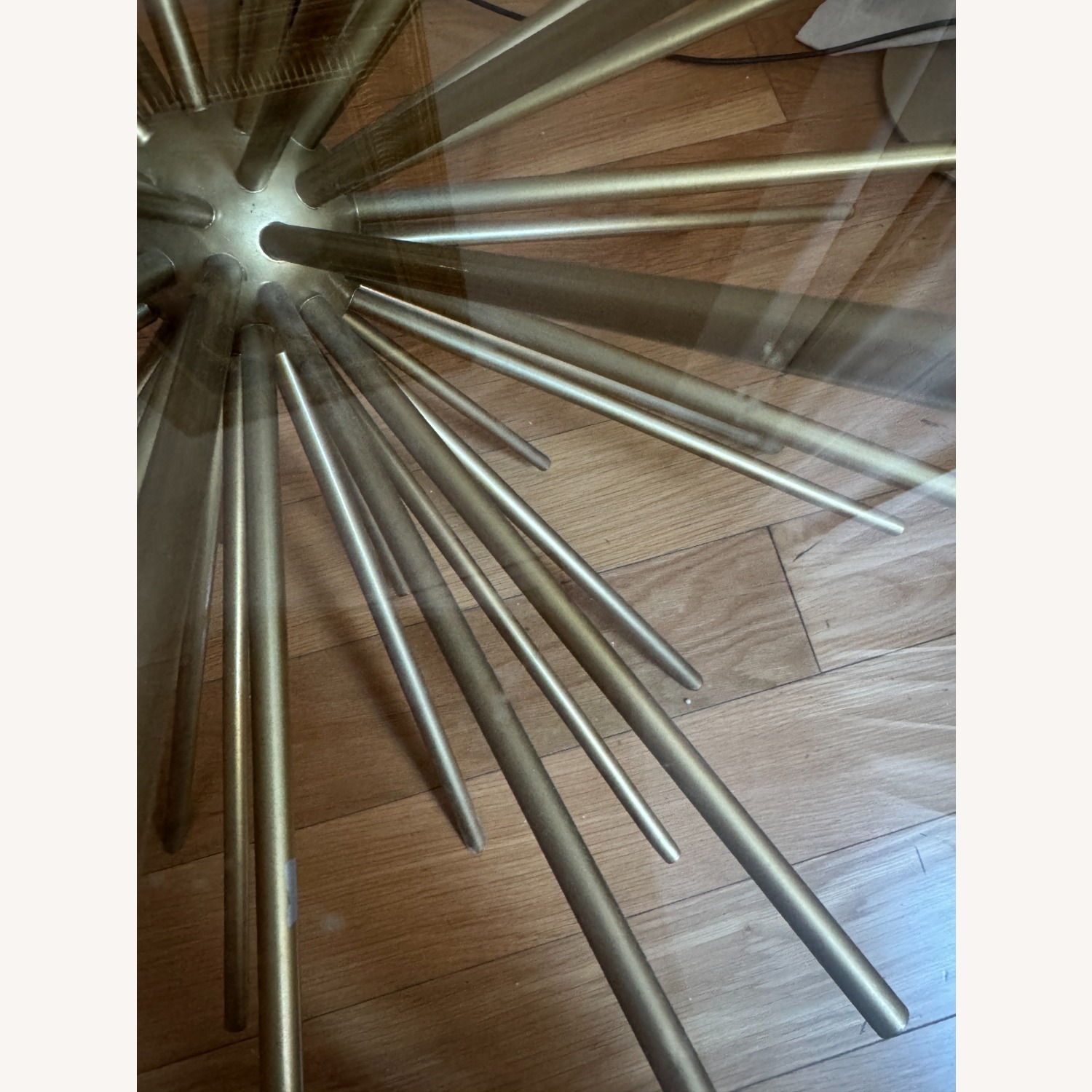 West Elm Gold Glass Coffee Table - image-12