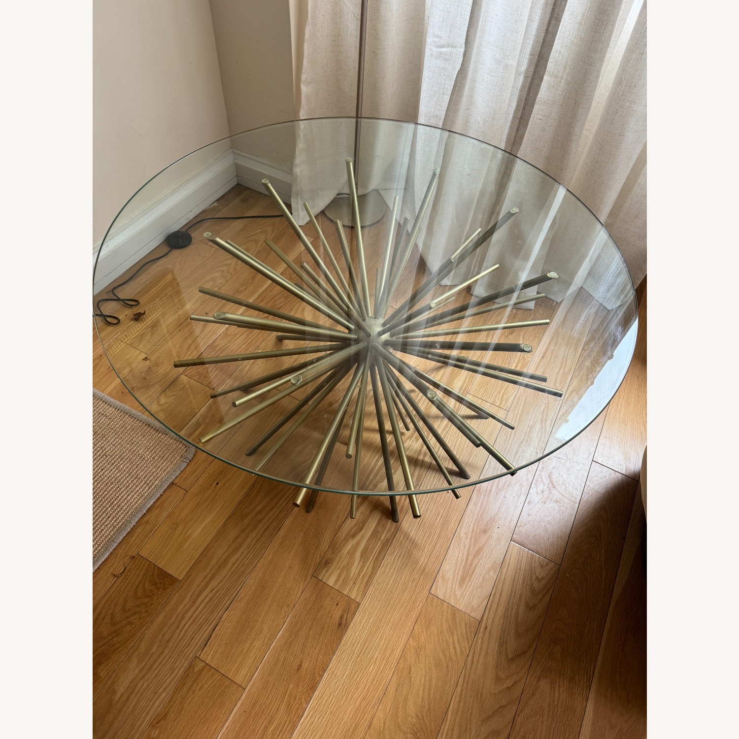 West Elm Gold Glass Coffee Table - image-3