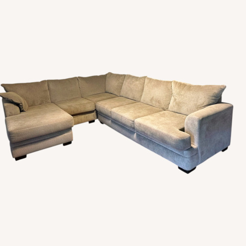 Used Ashley Natural Fabric 2 Piece Sectional for sale on AptDeco