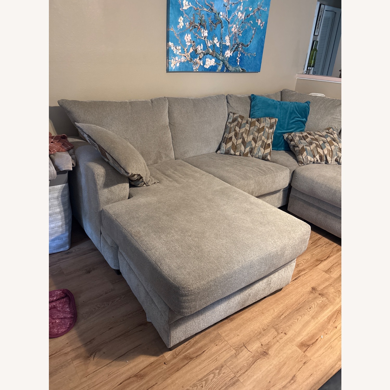Ashley Natural Fabric 2 Piece Sectional - image-3