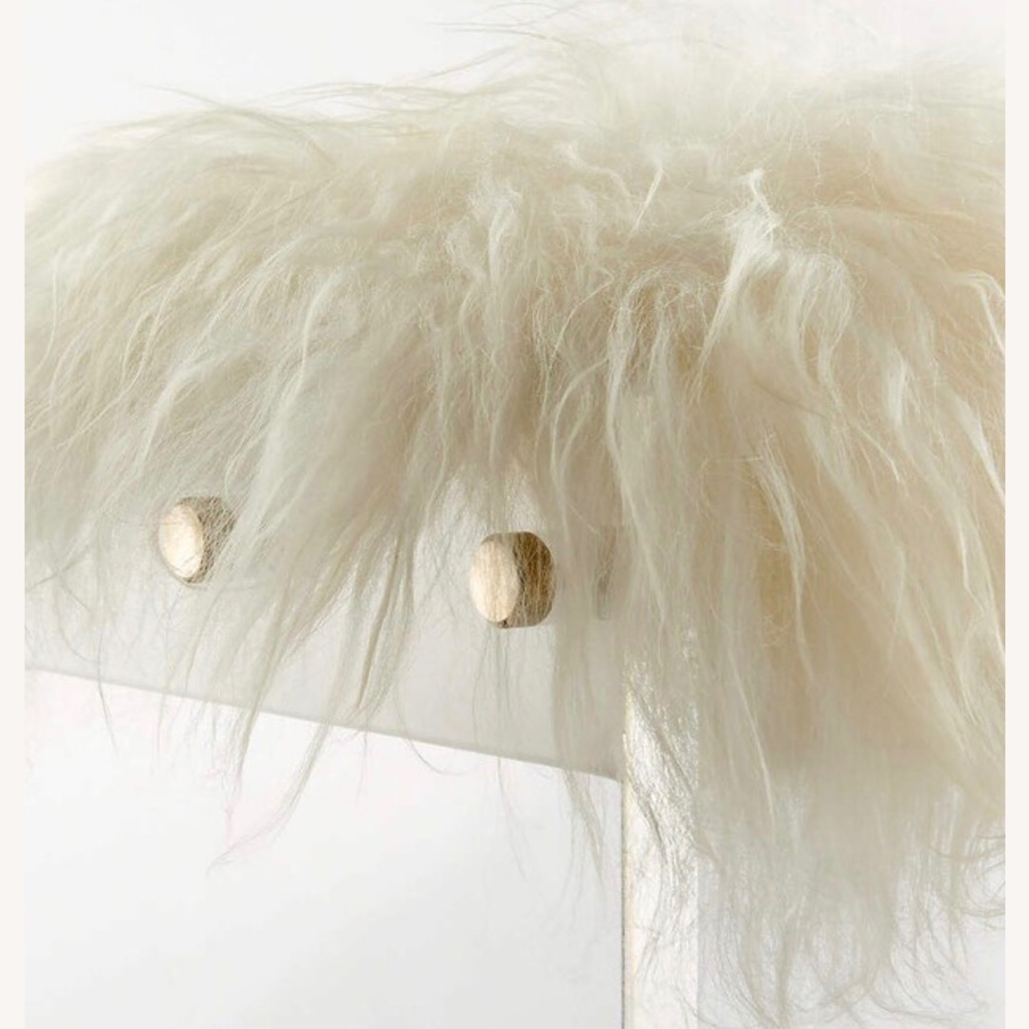 CB2 Acrylic Sheepskin Bench - image-7