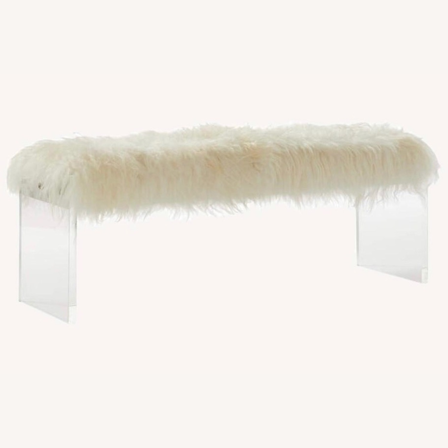 CB2 Acrylic Sheepskin Bench - image-8