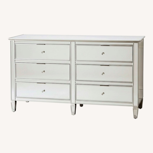 Used Pottery Barn Park Extra Wide Mirrored Dresser for sale on AptDeco