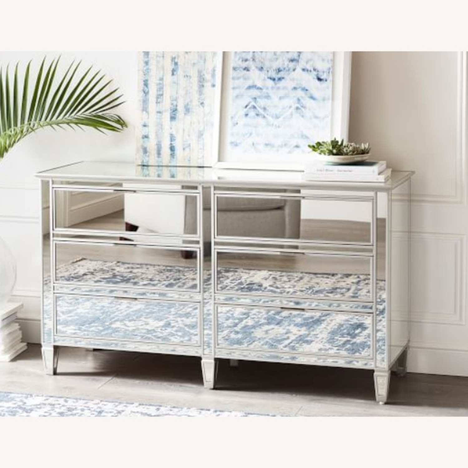 Pottery Barn Park Extra Wide Mirrored Dresser - image-5