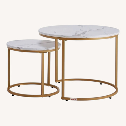 Used Wayfair White Marble Coffee Table for sale on AptDeco