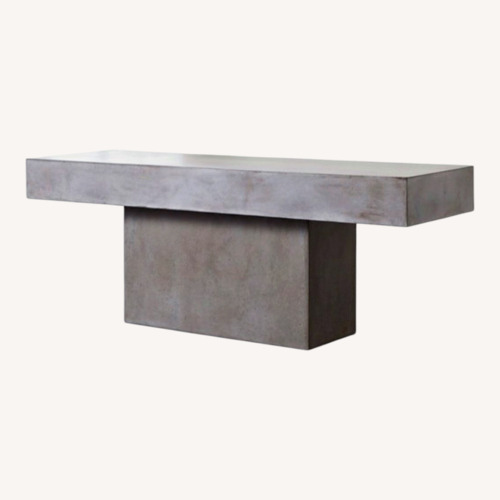 Used CB2 Fuze Dining Table + Bench for sale on AptDeco