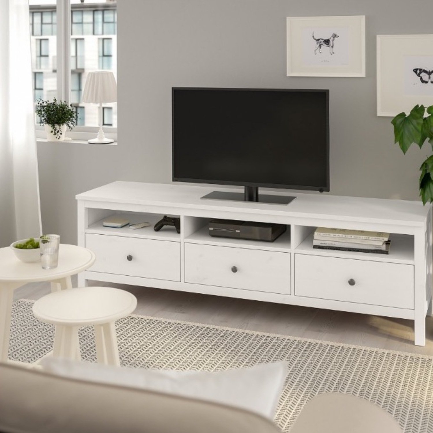 IKEA White Wood Media Storage - image-2