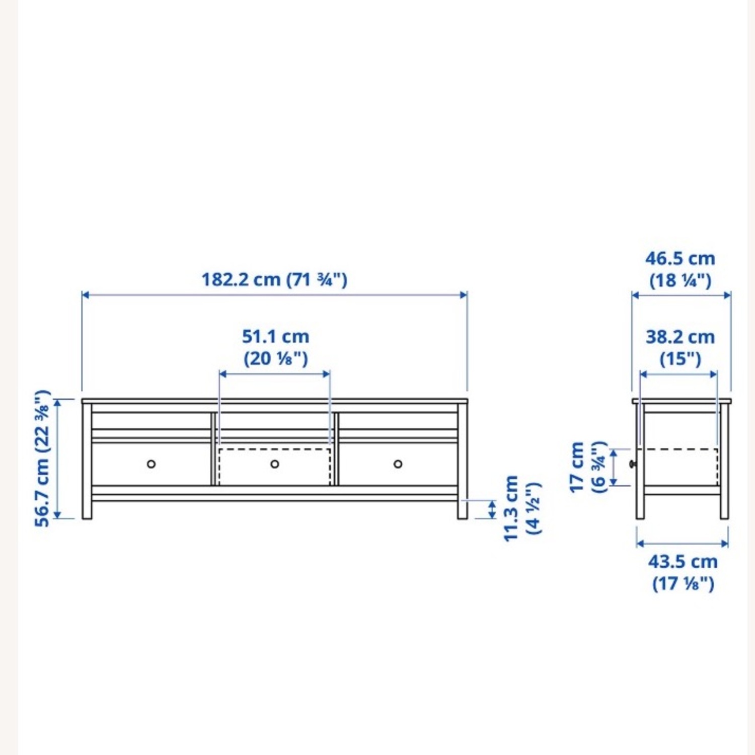 IKEA White Wood Media Storage - image-3