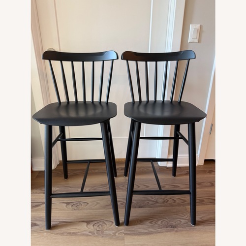 Used Ton Black Salt Stools Set of 2 for sale on AptDeco