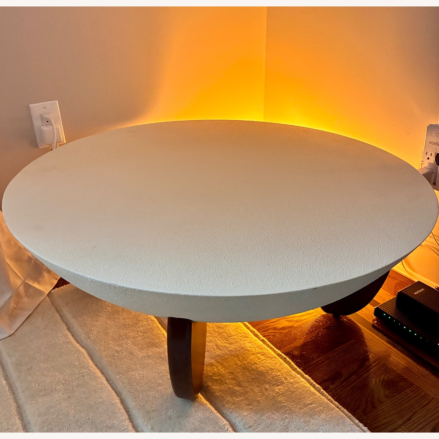 Concrete and Walnut Wood CoffeeTable  - image-4